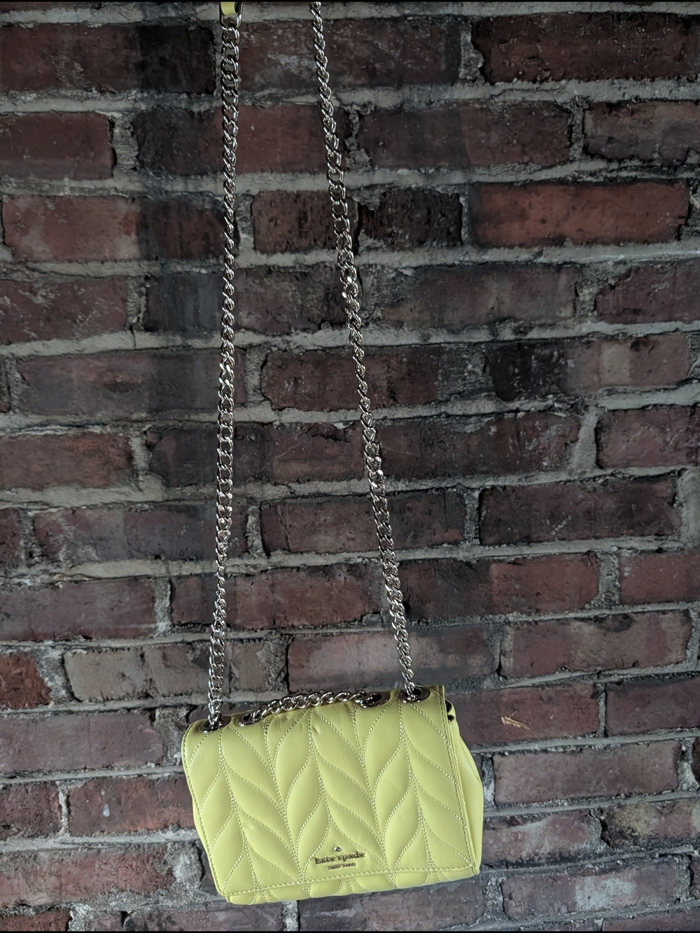 Kate Spade Mini Emelyn Briar Lane Quilted Leather Crossbody Bag- Yellow